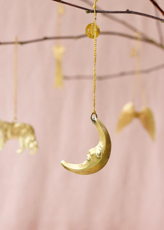 NORDIC.CHRISTMAS - Brass moon ornament