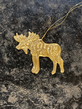 NORDIC.CHRISTMAS - Brass moose ornament