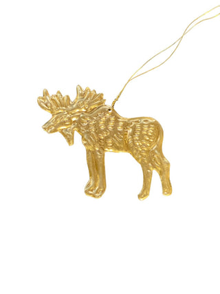 NORDIC.CHRISTMAS - Brass moose ornament