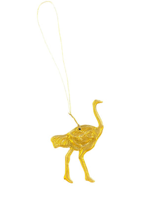 NORDIC.CHRISTMAS - Brass ostrich ornament