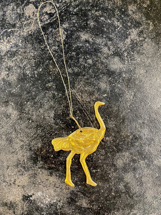 NORDIC.CHRISTMAS - Brass ostrich ornament