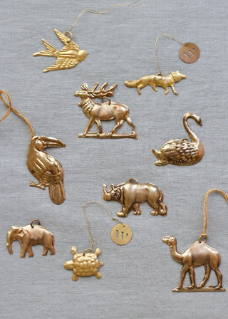 NORDIC.CHRISTMAS - Brass turtle ornament