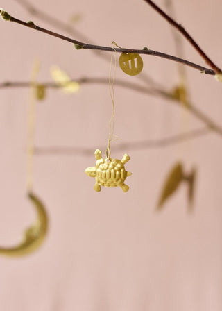NORDIC.CHRISTMAS - Brass turtle ornament
