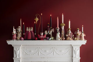 Santa Red Candle Holder