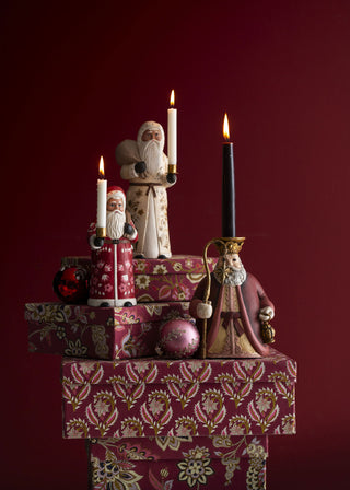 Santa Red Candle Holder