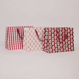 Large Block Printed Gift Bags - Christmas Pudding