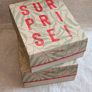 Gift box / Surprise! / Letterpress printing