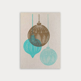 Postcard/Christmas balls/Plant paint/Eco paper