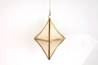 NORDIC.CHRISTMAS - Capiz diamond ornament