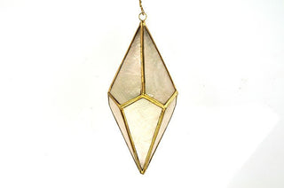 NORDIC.CHRISTMAS - Capiz diamond ornament