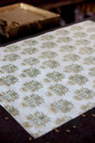 Small Block Printed Gift Bags - Winter Red