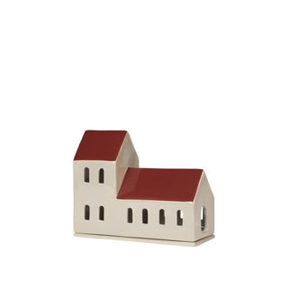 NORDIC.CHRISTMAS - Ceramic Bo candle house - paprika