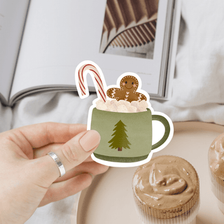 NORDIC.CHRISTMAS - Christmas Hot Chocolate Vinyl Sticker - Christmas Mug