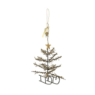 NORDIC.CHRISTMAS - Christmas tree on sledge ornament