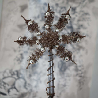 Vintage Tinsel Tree Topper Star