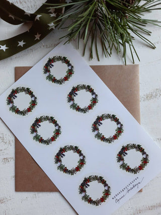 NORDIC.CHRISTMAS - Christmas Wreath Sticker Set