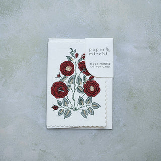Gulab Sage - Block Printed Greeting Card