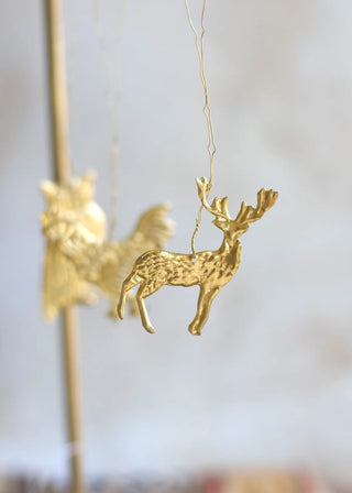 NORDIC.CHRISTMAS - Brass deer ornament