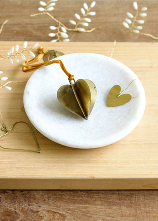 NORDIC.CHRISTMAS - Brass heart ornament