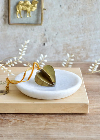NORDIC.CHRISTMAS - Brass heart ornament