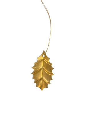 NORDIC.CHRISTMAS - Brass leaf ornament
