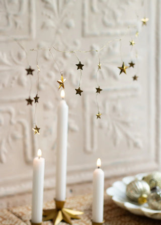 NORDIC.CHRISTMAS - Brass little stars garland