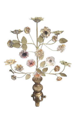 NORDIC.CHRISTMAS - Candelabra with metal flowers
