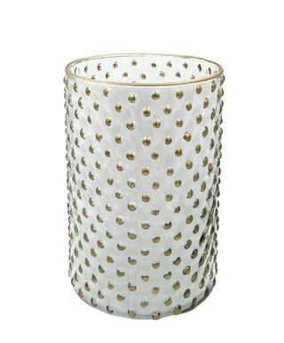 NORDIC.CHRISTMAS - Dot gold glass tealight holder