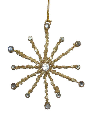 NORDIC.CHRISTMAS - Gold & beads star ornament