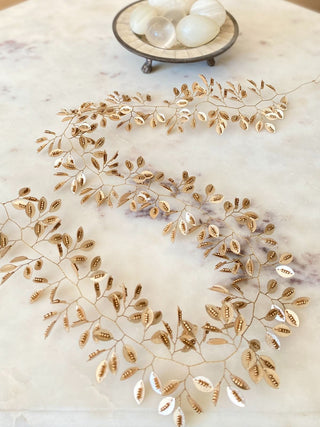 NORDIC.CHRISTMAS - Gold & champagne beads garland