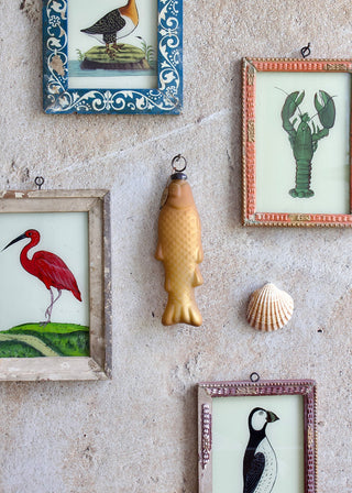NORDIC.CHRISTMAS - Gold - coloured glass fish ornament