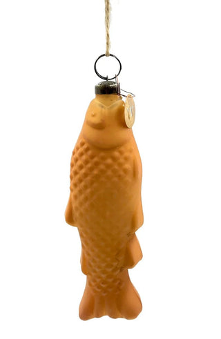 NORDIC.CHRISTMAS - Gold - coloured glass fish ornament