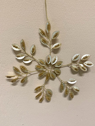 NORDIC.CHRISTMAS - Gold sequin star ornament