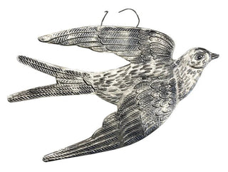 NORDIC.CHRISTMAS - Large zinc swallow ornament