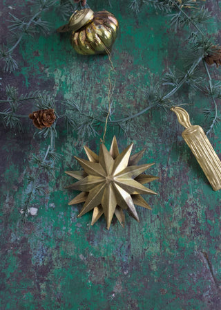 NORDIC.CHRISTMAS - Medium Northern Star brass ornament
