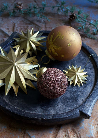 NORDIC.CHRISTMAS - Medium Northern Star brass ornament