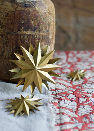 NORDIC.CHRISTMAS - Medium Northern Star brass ornament