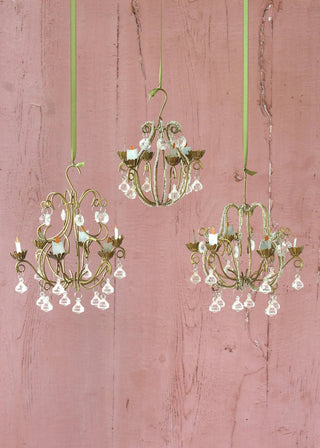NORDIC.CHRISTMAS - Narrow chandelier with beads ornament