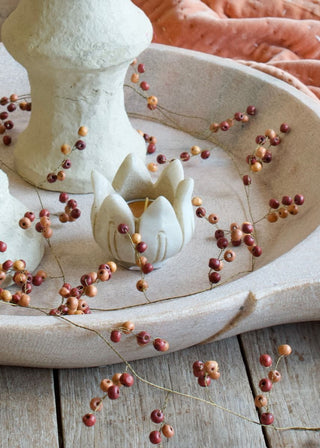 NORDIC.CHRISTMAS - Orange wooden beads garland