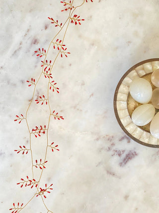 NORDIC.CHRISTMAS - Red beads Christmas garland