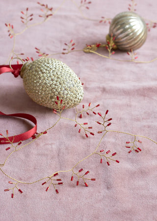 NORDIC.CHRISTMAS - Red beads Christmas garland