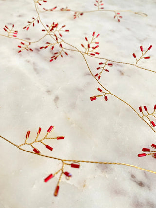 NORDIC.CHRISTMAS - Red beads Christmas garland