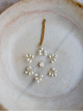 NORDIC.CHRISTMAS - Star with pearls ornament