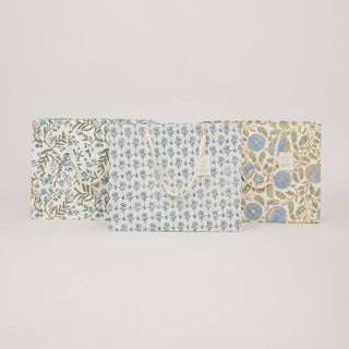 Large Block Printed Gift Bags - Blue Stone Refresh