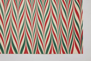 Candy Stripes Jolly - Hand Marbled Wrapping Paper Sheets