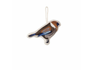 NORDIC.CHRISTMAS - Embroidered coloured bird ornament
