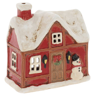 Christmas Village Tudor Snowman House