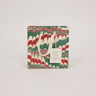 Small Christmas Festive Medley - Hand Marbled Gift Bags - Set of 3