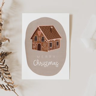 Christmas card - gingerbread house