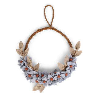 NORDIC.CHRISTMAS - Felt dusty blue wreath
